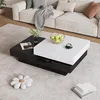 Merax Couchtisch mit drehbarer Tischplatte und 2 Ebenen – Produktbild-Vorschau 8
