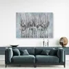 Leinwandbild pflanzen blumen stricken 100x70 cm Feeby Produktbild-Vorschau 2