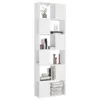 A tall, white, multi-shelf bookcase is shown against a white background. Náhľad obrázku produktu