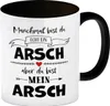 Manchmal bist du echt ein Arsch Kaffeebecher Schwarz zum Produktbild-Vorschau 1