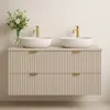 WENA Waschtischunterschrank 120 cm, geriffelte Fronten, Produktbild-Vorschau 2