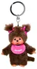 Mädchen rosa Anhänger | 10 cm Monchhichi Sekiguchi | Produktbild-Vorschau 3