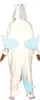 A person wearing a white unicorn costume with light blue accents. Produktbild-Vorschau