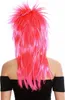 WIG ME UP Perücke Punk Vokuhila 80s Rot Rosa Produktbild-Vorschau 4