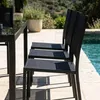 Gartentisch-Set mit 8 Stühlen und schwarzer Glasplatte - Produktbild-Vorschau 4