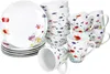 12tlg Frühstücksset Marie Porzellan 6 Pers Teller Becher Produktbild-Vorschau 2