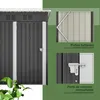 GIHAUVIA Abri de jardin métal inoxydable 140x72x182 cm Voir les images du produit 4