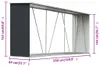vidaXL Schowek na drewno opałowe Stal ocynkowana 330x84x152 Podgląd zdjęcia produktu 8