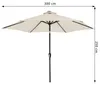 KINGSLEEVE® Sonnenschirm UV Schutz 80+ Balkon 300 cm LED Produktbild-Vorschau 7