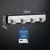 Klebehaken 4er Set Küchenhaken Wandhaken Edelstahl Haken Produktbild-Vorschau 3