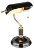 LED Tischleuchte, Bankerlampe, Metall schwarz gold, H 34 cm Produktbild-Vorschau 1