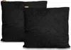 Two black quilted pillows are shown side-by-side against a white background. Podgląd zdjęcia produktu