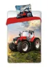 A red tractor is shown on a duvet cover and pillowcase set. Podgląd zdjęcia produktu