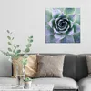 DEQORI Glasbild Echtglas 50x50 cm 'Taufrische Symmetrie' Produktbild-Vorschau 3