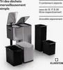 Klarstein Tiyo 3-en-1 Poubelle - 60 L tri sélectif avec Voir les images du produit 2