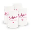 itenga 6x Windlicht Schön dass du da bist fuchsia 10cm Produktbild-Vorschau 1