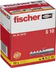 A cardboard box of Fischer S 10 wall plugs. Podgląd zdjęcia produktu
