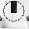 HSXL – Große minimalistische Wanduhr aus schwarzem Metall – Produktbild-Vorschau 13