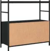 vidaXL Bücherregal Schwarz 80x30x78,5 cm Holzwerkstoff und Produktbild-Vorschau 6