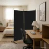 vidaXL Paravento a 2 ante, nero, 175x180 cm, in tessuto Anteprima dell’immagine prodotto 2