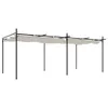 vidaXL Pergola mit Schiebedach Creme 589x292x230 cm Produktbild-Vorschau 1