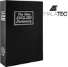 A black book-shaped safe with 'The New English Dictionary' printed on the front, next to the Malatec logo. Anteprima dell’immagine prodotto