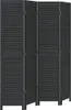 A four-panel room divider with a slatted design, presented against a white background. Podgląd zdjęcia produktu