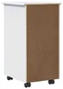 vidaXL Mobile su ruote Bianco 34 x 39 x 65,5 cm Legno Anteprima dell’immagine prodotto 7