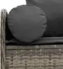 vidaXL Gartensofa mit Kissen 3-Sitzer Grau Poly Rattan Produktbild-Vorschau 7