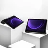 Two black tablet cases with purple screens are displayed on white pedestals against a white background. Produktbild-Vorschau