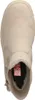 A top-down view of a beige boot with a zipper on the side and a red tag inside. Produktbild-Vorschau