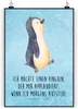 Mr. & Mrs. Panda Bild Pinguin marschieren DIN A4 - Eisblau Produktbild-Vorschau 1