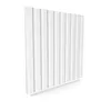 A white decorative panel with vertical grooves, shown from a slight angle against a white background. Produktbild-Vorschau