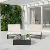 Mucola Salon de jardin en poly rotin 2 fauteuils et table Voir les images du produit 8