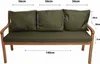 Coussins pour banc de jardin Vert | Coussin d'assise Voir les images du produit 3