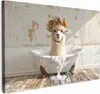 Wanddeko 120x80 cm - BadezimmerLama in der Badewanne, Produktbild-Vorschau 1
