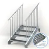 Stahltreppe 5 Stufen bis Höhe 100 cm, Laufbreite : 90 cm Produktbild-Vorschau 2