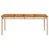 The Living Store Gartentisch Beige 180x90x75 cm Poly Rattan Produktbild-Vorschau 5
