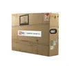 A cardboard box for a cabinet door TV, showing a diagram of a kitchen setting and product information. Produktbild-Vorschau