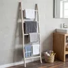 Deko-Leiter KEPALA H150cm White-Wash Teak Handtuchhalter Produktbild-Vorschau 4