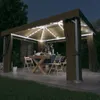 vidaXL Paviljoen met gordijnen en LED-lichtketting, 4x3 Productafbeelding-voorbeeld 11