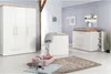 A nursery room setup with a crib, changing dresser, and wardrobe. Produktbild-Vorschau