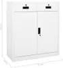 vidaXL Armadio per ufficio bianco 90x40x102 cm acciaio Anteprima dell’immagine prodotto 7