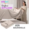 EllaTex Renforcé Bettlaken ohne Gummizug 160x200 Baumwolle Produktbild-Vorschau 2