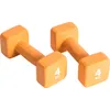 Pure2Improve set di manubri 2×4 kg in neoprene arancione Anteprima dell’immagine prodotto 1