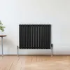 Oval Röhrenheizkörper - 600mm x 780mm - Schwarz Produktbild-Vorschau 9