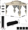Aopunly Pavillon Pop-up Faltpavillon 3.3x3.3x2.7M Produktbild-Vorschau 2