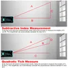 Diagrams illustrating two measurement modes of a laser rangefinder against a plain background, with a window visible in the background. Náhled obrázku produktu