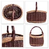 A collage of four images showing different views of a woven basket. Náhľad obrázku produktu
