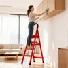 SevenComfort Trittleiter 5 Stufen Stehleiter Klappleiter Produktbild-Vorschau 3